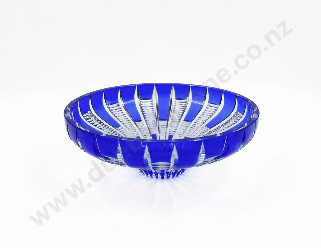 Blue Flashed Crystal Bowl Image 1++