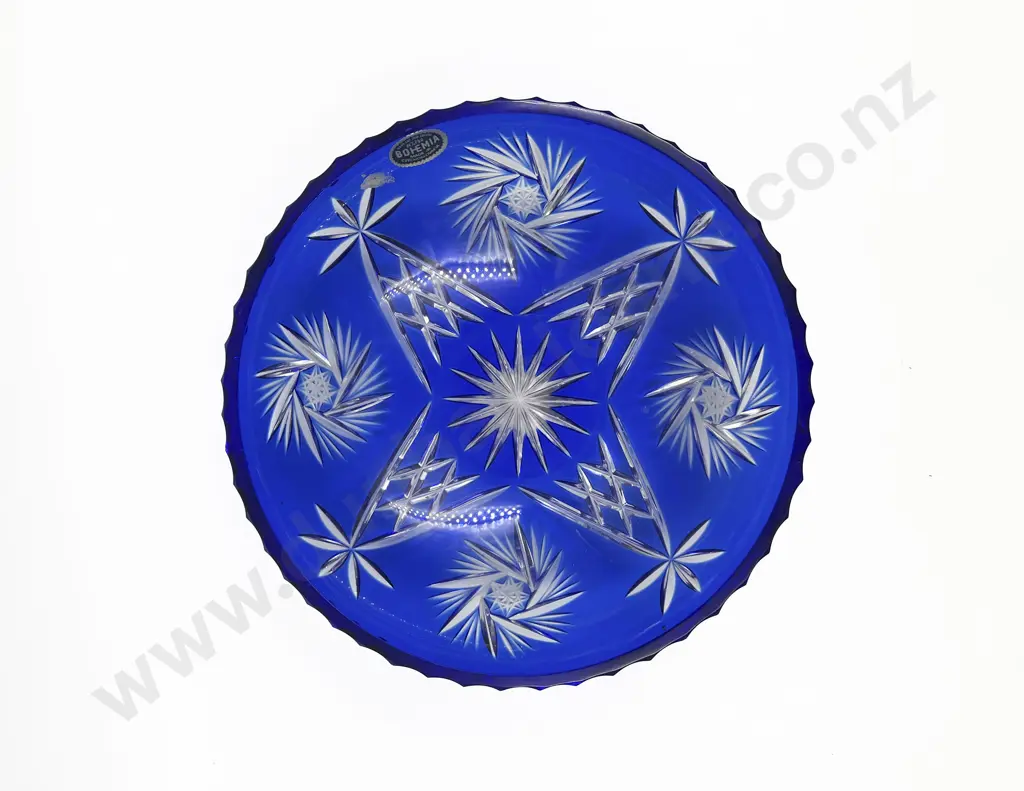 Bohemia Blue Flashed Crystal Bowl Image 1++