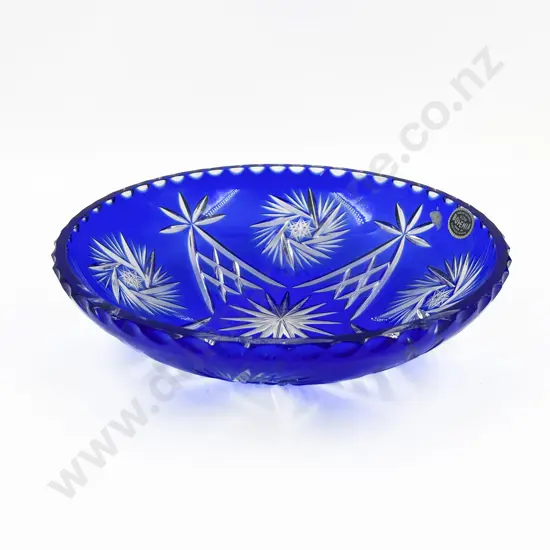 Bohemia Blue Flashed Crystal Bowl