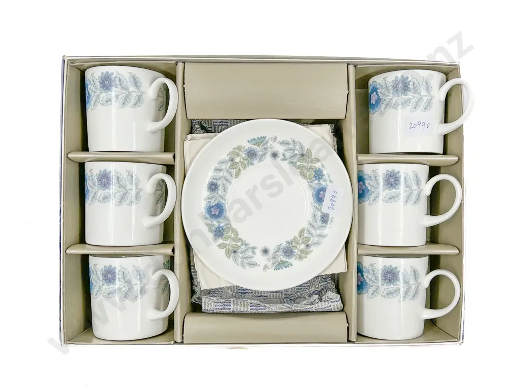 Boxed Wedgwood 'Clementine' 6pcs Coffee Set together with Three Boxed Cup/Saucer Image 1++