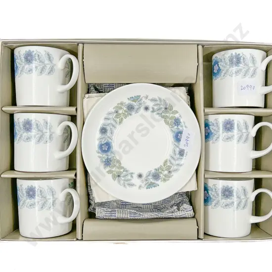 Boxed Wedgwood 'Clementine' 6pcs Coffee Set together with Three Boxed Cup/Saucer