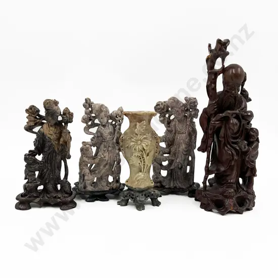 Small Quantity of Assorted Asian Ornaments Incl. Soapstone
