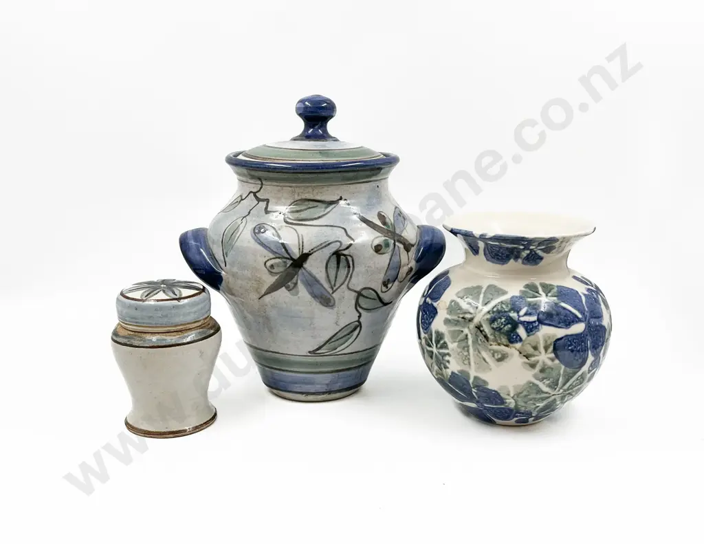 Three Pieces of Assorted Hand-painted Pottery Incl. Joan Walker Image 1++