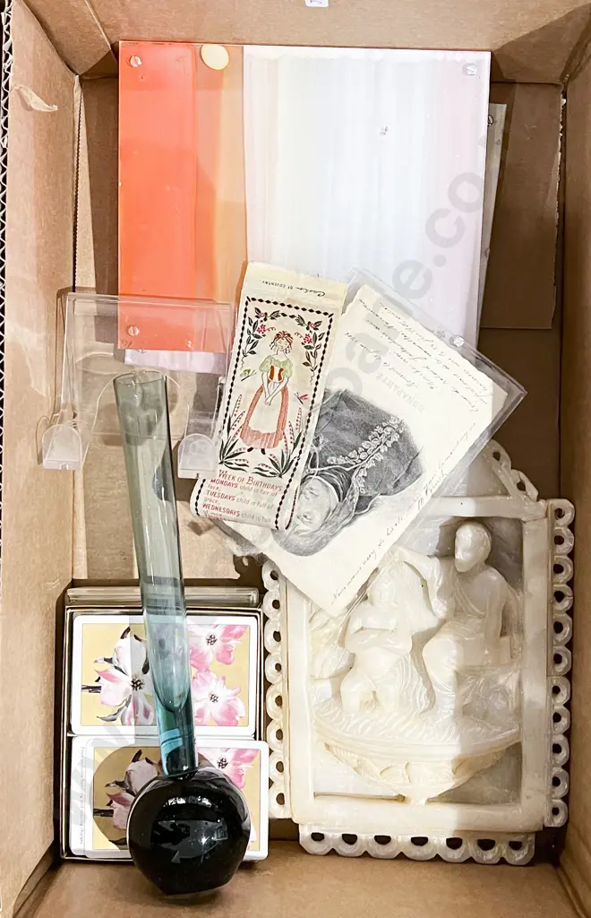 Small Quantity of Assorted Including Soapstone Wall Plaque Image 1++