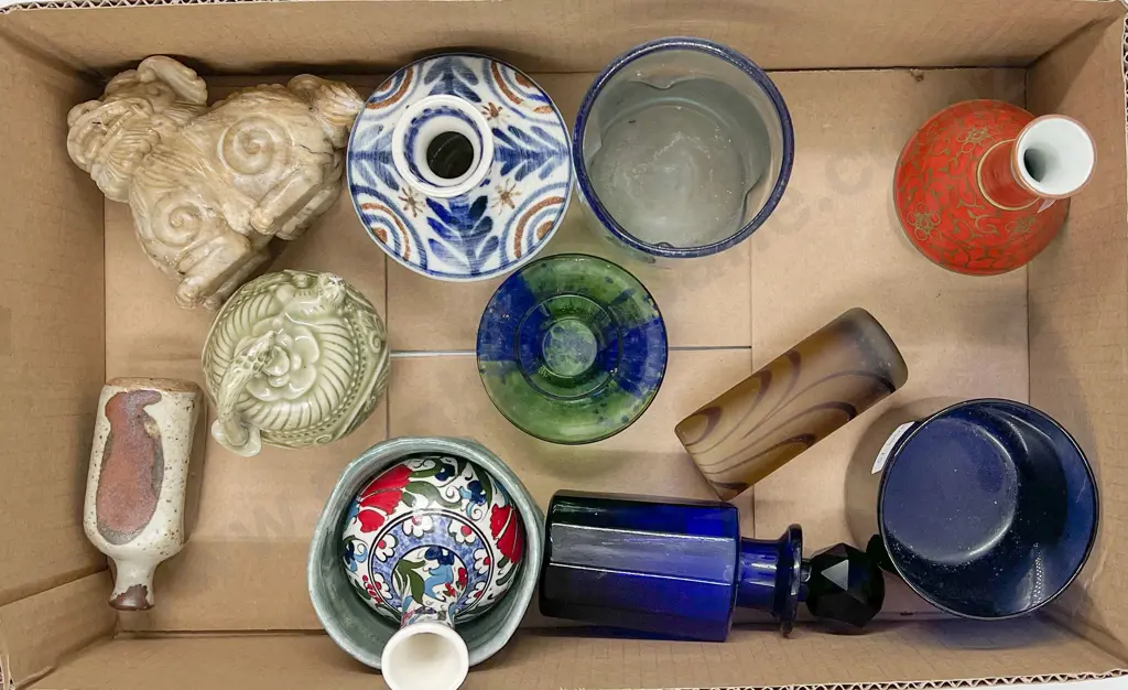 Small Quantity of Assorted Incl. Glassware and Soapstone Fudog Image 1++