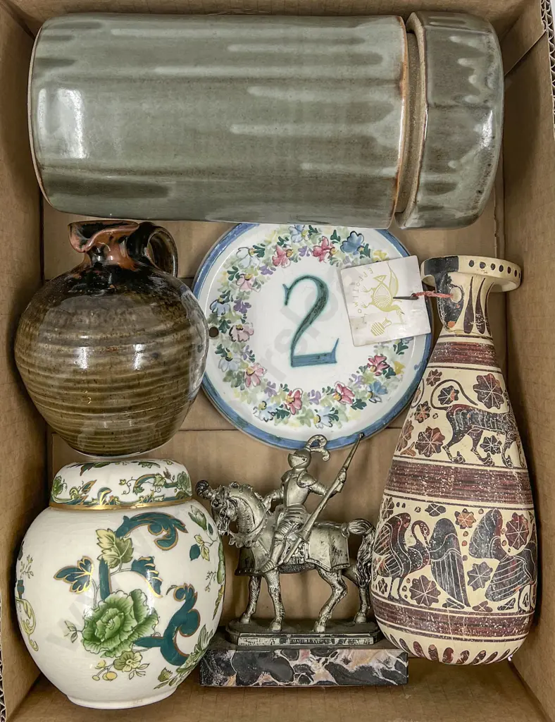 Small Box of Assorted Incl. Mason's Ginger Jar (Rim Chip) Image 1++