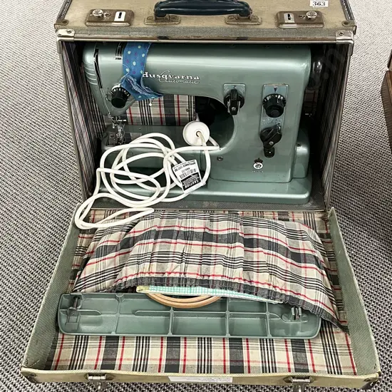 Vintage Husqvarna Sewing Machine in Case