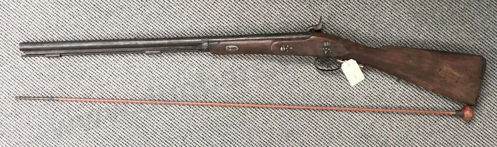 Vintage Percussion Musket with Barrel Cleaner Image 1++