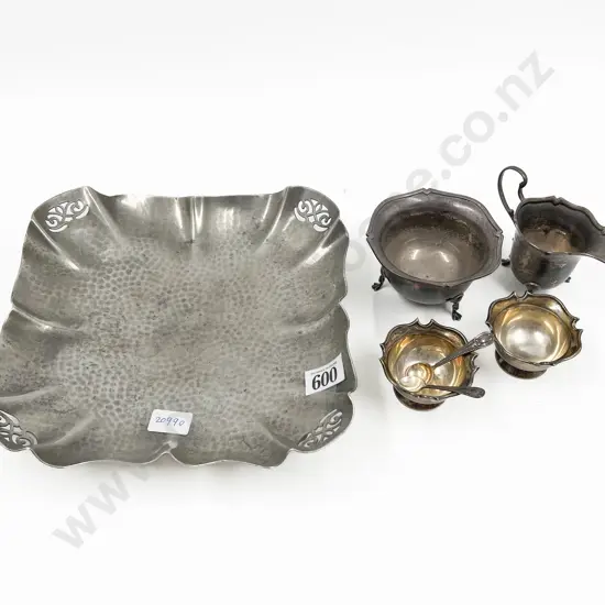 Small Qty of S/S on Pewter Tray