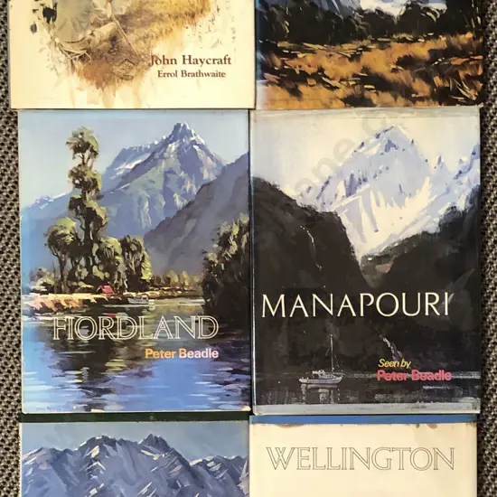 Six Volumes of New Zealand Scenic Art Reference Books