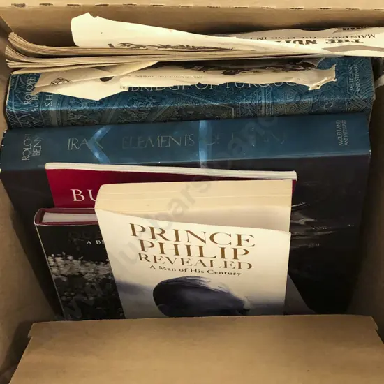 Box of Assorted Books Including Large Quantity of Royalty Reference