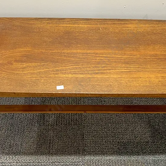 Parker Mid Century Coffee Table with Slatted Under Tier