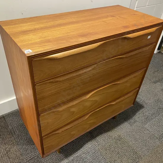 Scandinavian Style Four Drawer Chest of Drawers
