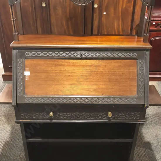 A Fine Quality Edwardian Chinese Chippendale Writing Bureau