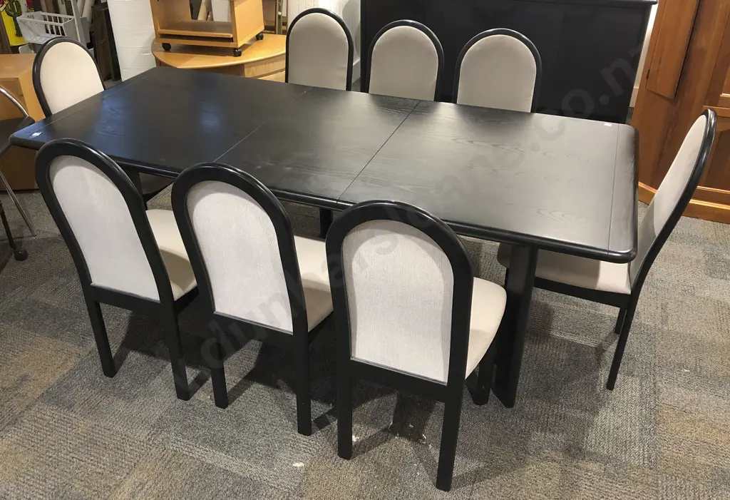 Modern Ebonized Dining Room Suite Image 1++