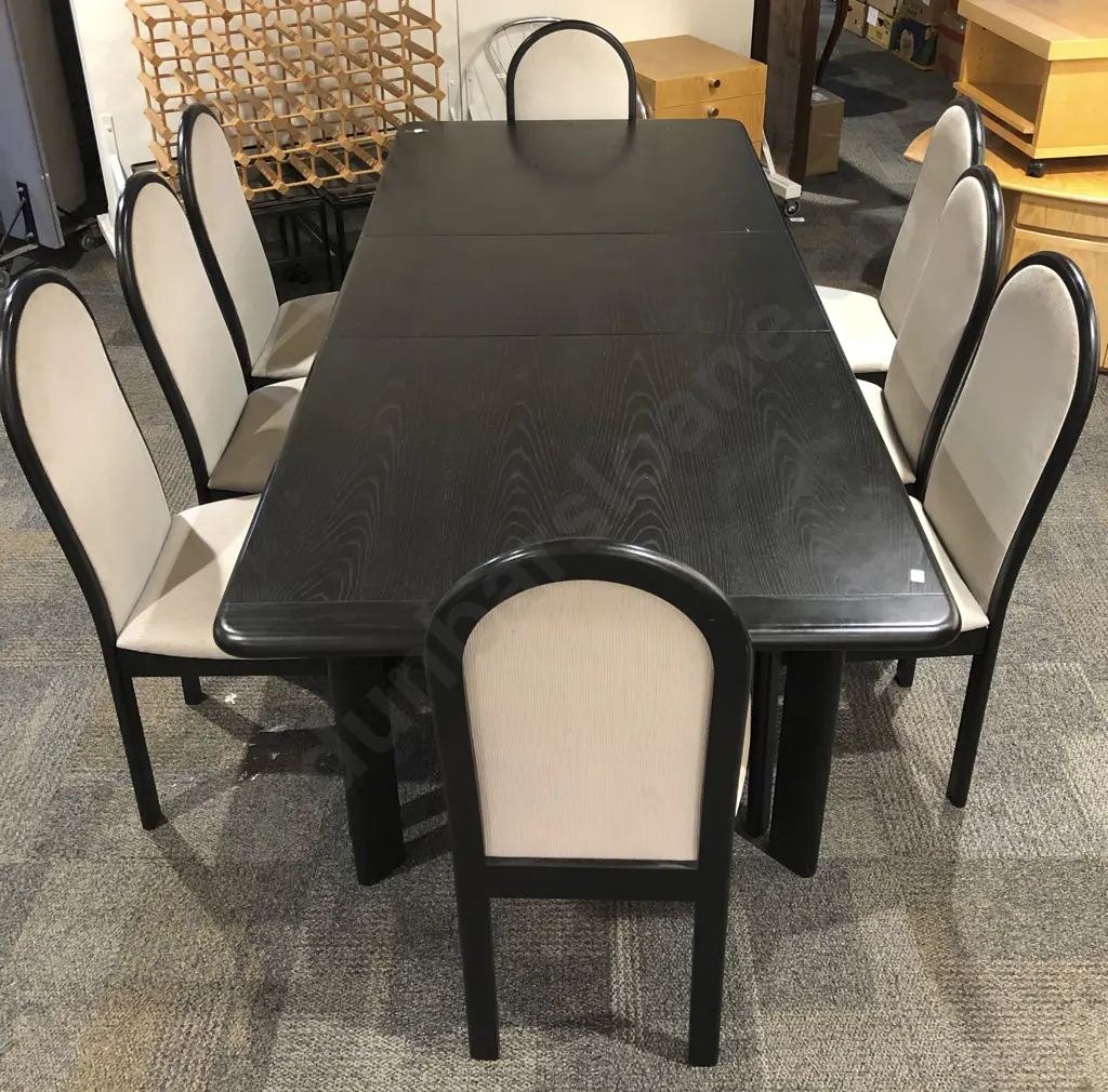 Modern Ebonized Dining Room Suite Image 1++