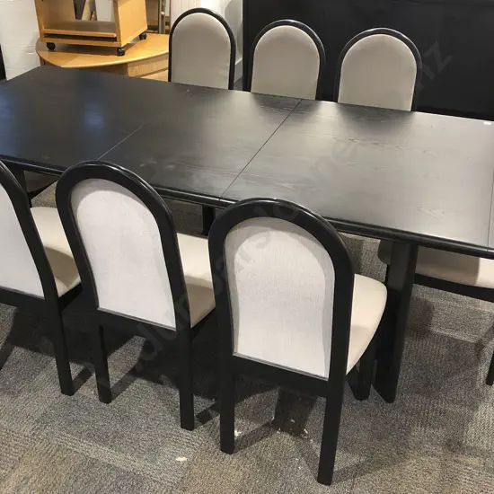 Modern Ebonized Dining Room Suite