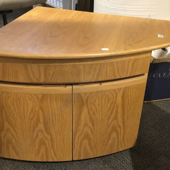 Three Piece Office Suite Comprising of Unusual Proportioned Side Drawers and Filing Cabinet