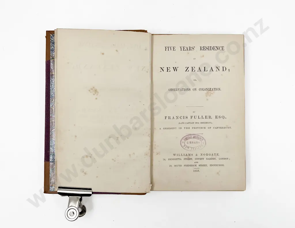Fuller Francis - Five years Residence In New Zealand Image 1++