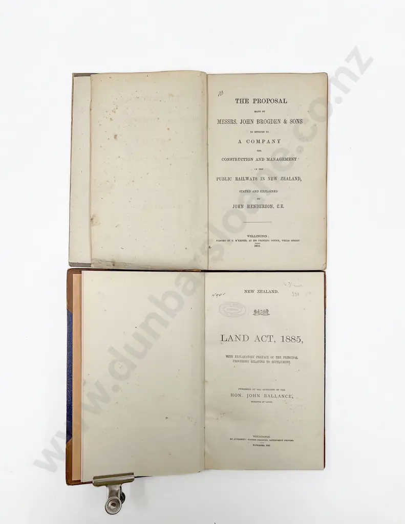 Ballance Hon John - Land Act Image 1++