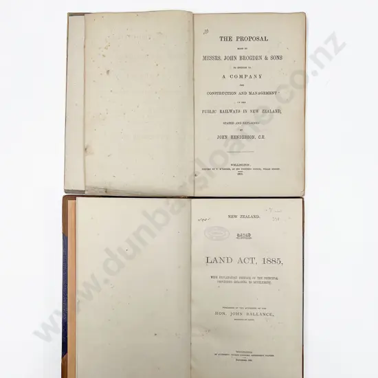 Ballance Hon John - Land Act