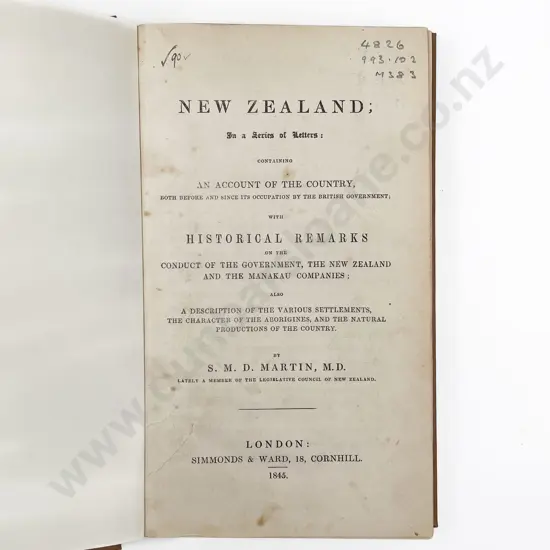 Martin S M D - New Zealand in a Series of Letters