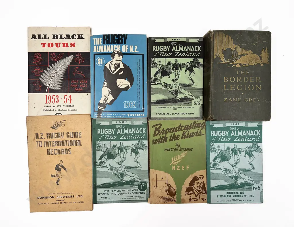 Small Group Of Vintage All Black & N.Z. Rugby Booklets Image 1++