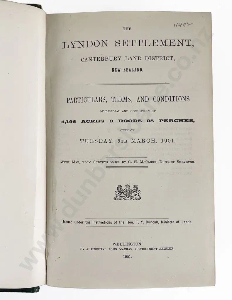 Land For Settlement Act - Settlements Offered 1901-02 Image 1++