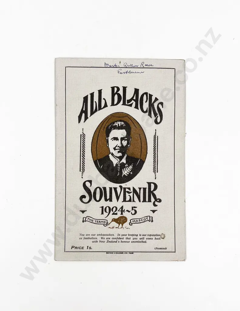 Rare 1924-25 All Blacks Souvenir Image 1++