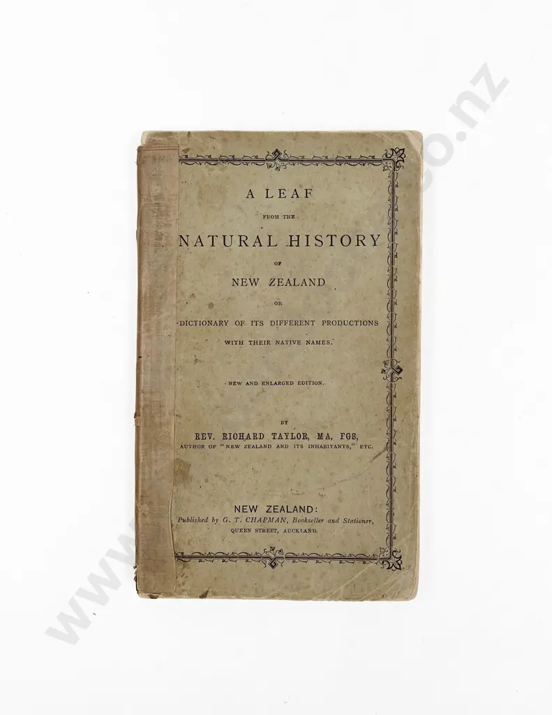 Taylor Rev Richard - A Leaf from the Natural History of New Zealand Image 1++