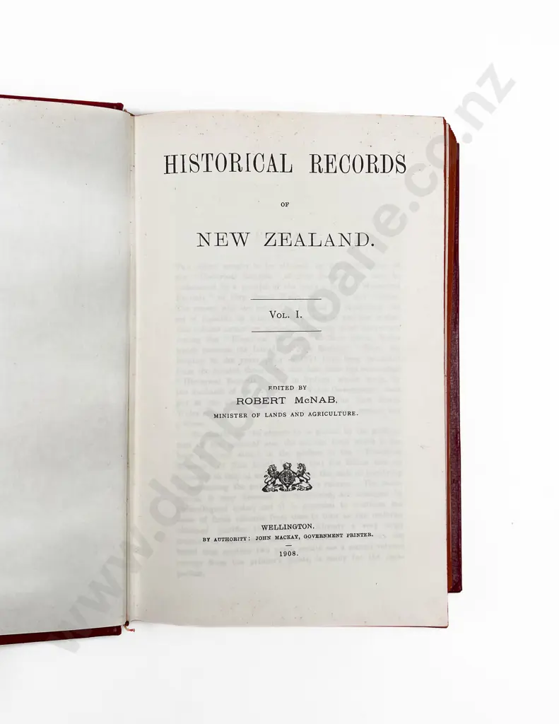 McNab Robert - Historical Records of New Zealand (2 Volumes) Image 1++