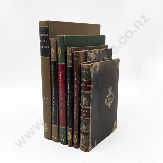 6 Volumes Of Bound Vintage Pamphlets