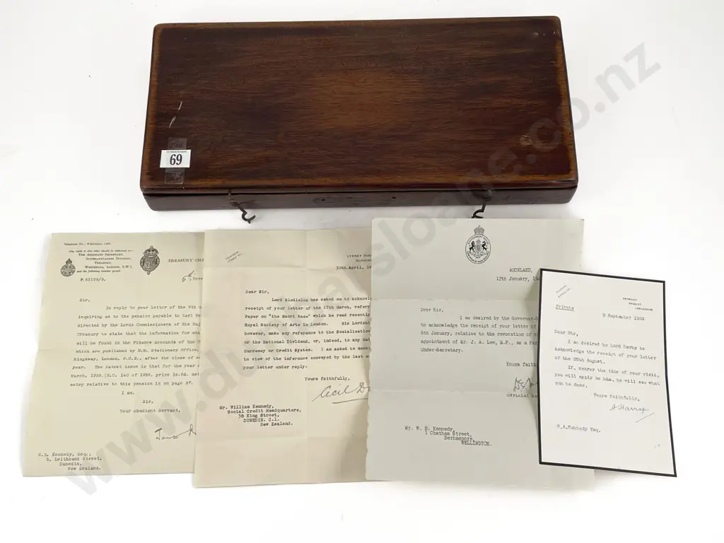 An Interesting Collection Of Letters & Correspondence Relating To Mr William B Kennedy (Dunedin) Image 1++