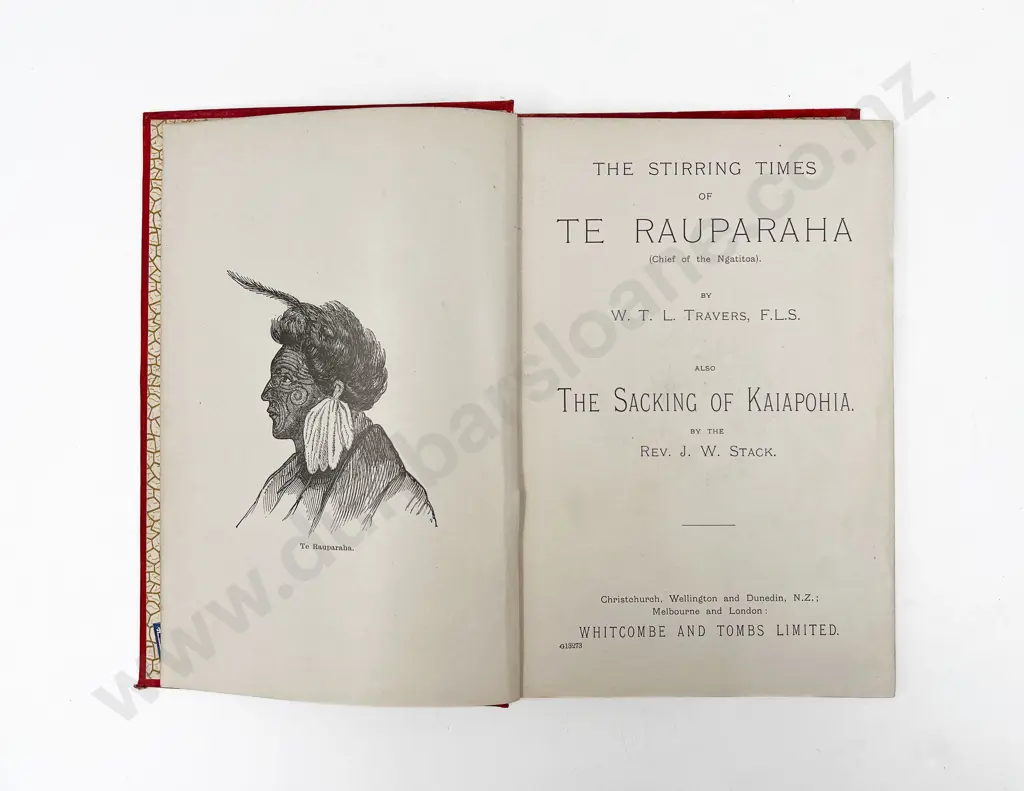 Travers W T L - The Stirring Times of Te Rauparaha (Chief of the Ngatitoa) Image 1++