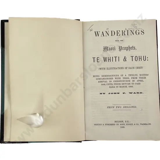 Ward John P - Wanderings with the Maori Prophets Te Whiti & Tohu