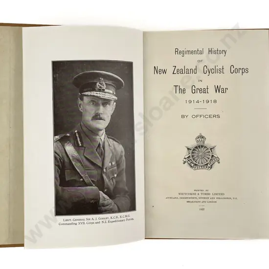 (-) Regimental History of New Zealand Cyclists Corps in The Great War 1914-18