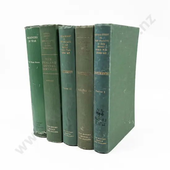 5 Volumes - Official History of New Zealand in the Second World War