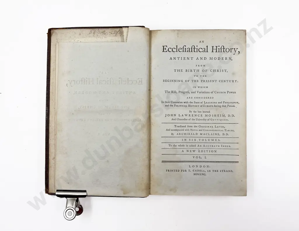 Mosheim John Lawrence - An Ecclesiatical History (5 Volumes of 6) Image 1++