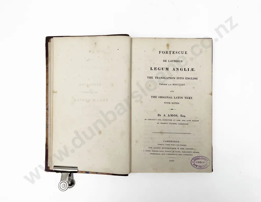 Amos A - Fortescue De Laudibus Angliae Image 1++