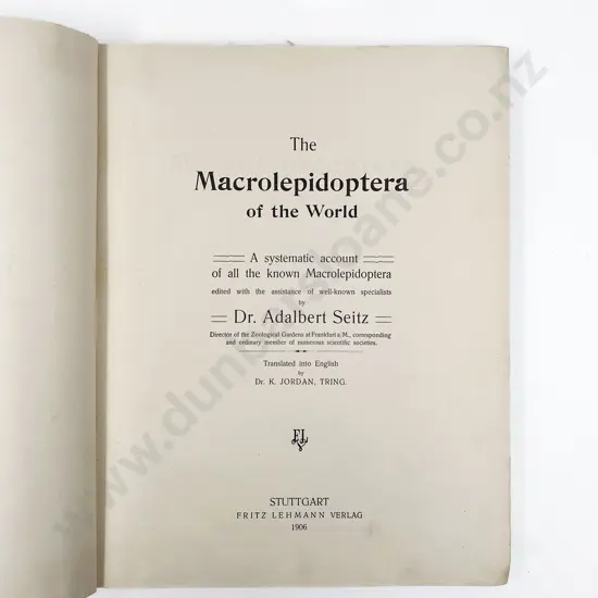 Seitz Dr Adelbert - The Macrolepidoptera of the World (2 Volumes)