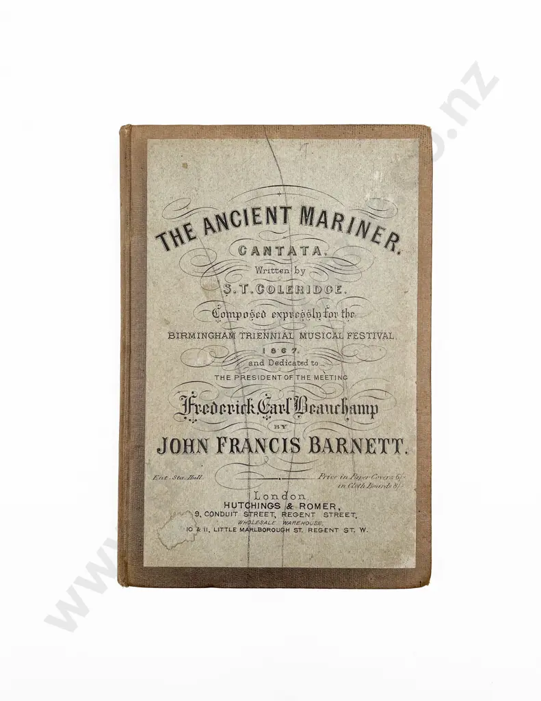Coleridge Samuel T - The Ancient Mariner Cantata Image 1++