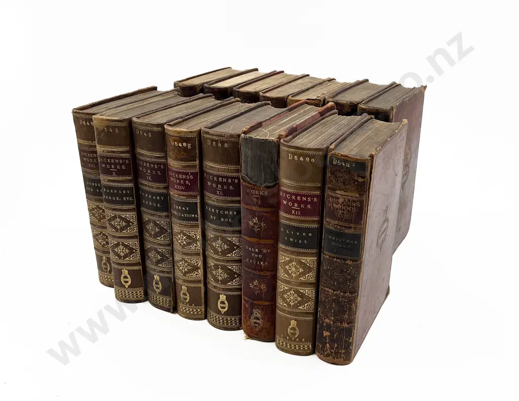 A Composed Group Of 15 Charles Dickens Novels By Chapman & Hall Image 1++