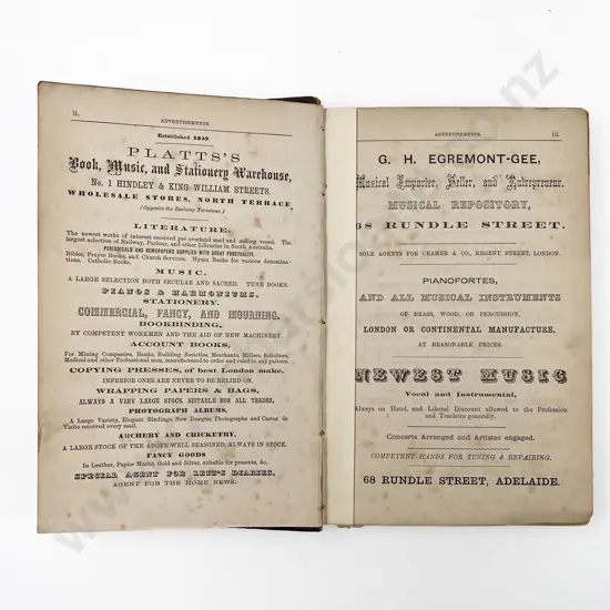 Whitworth Robt F (Compiler) Bailliere's South Australian Gazetteer and Road Guide