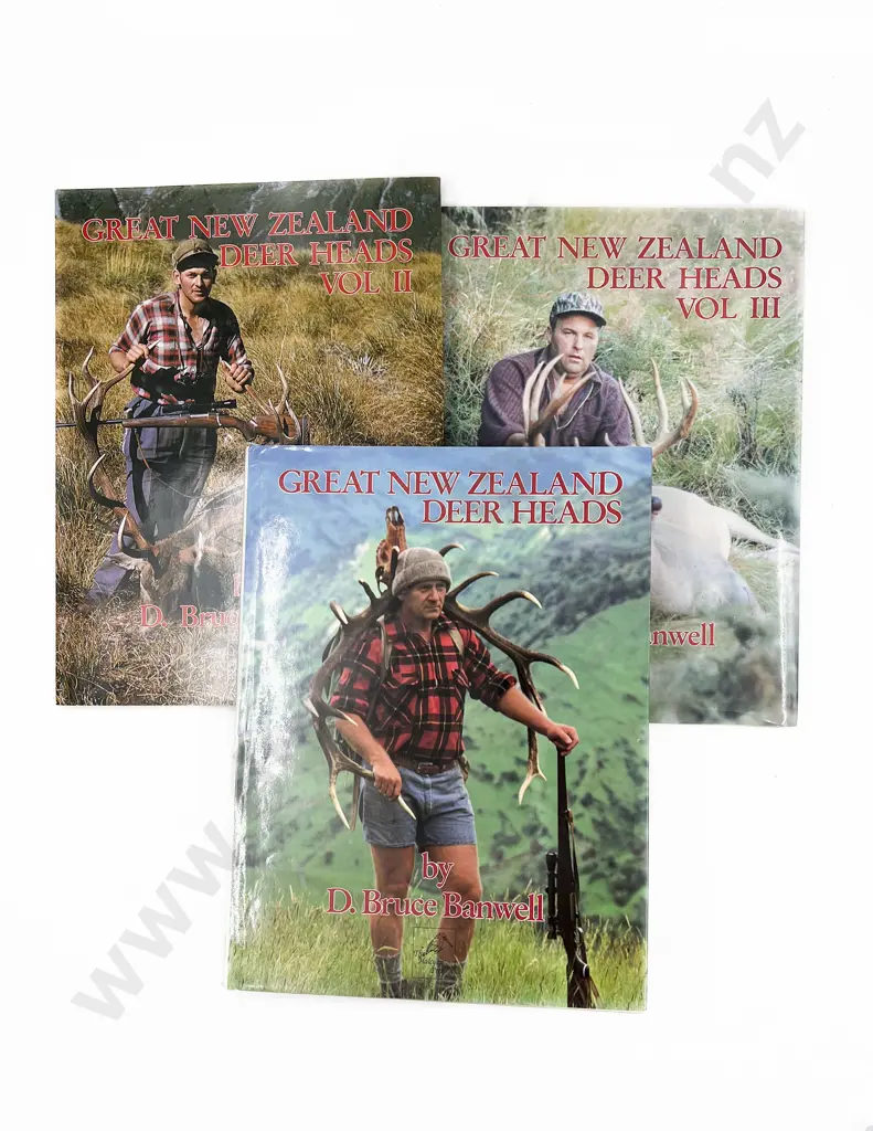 Banwell D Bruce - Great New Zealand Deer Heads Volumes I II & III Image 1++