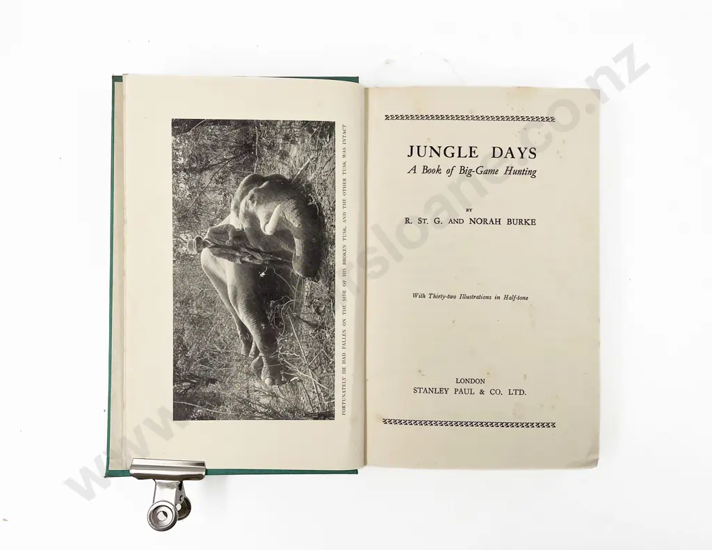 Burke R St G and Norah - Jungle Days A Book of Big-Game Hunting Image 1++