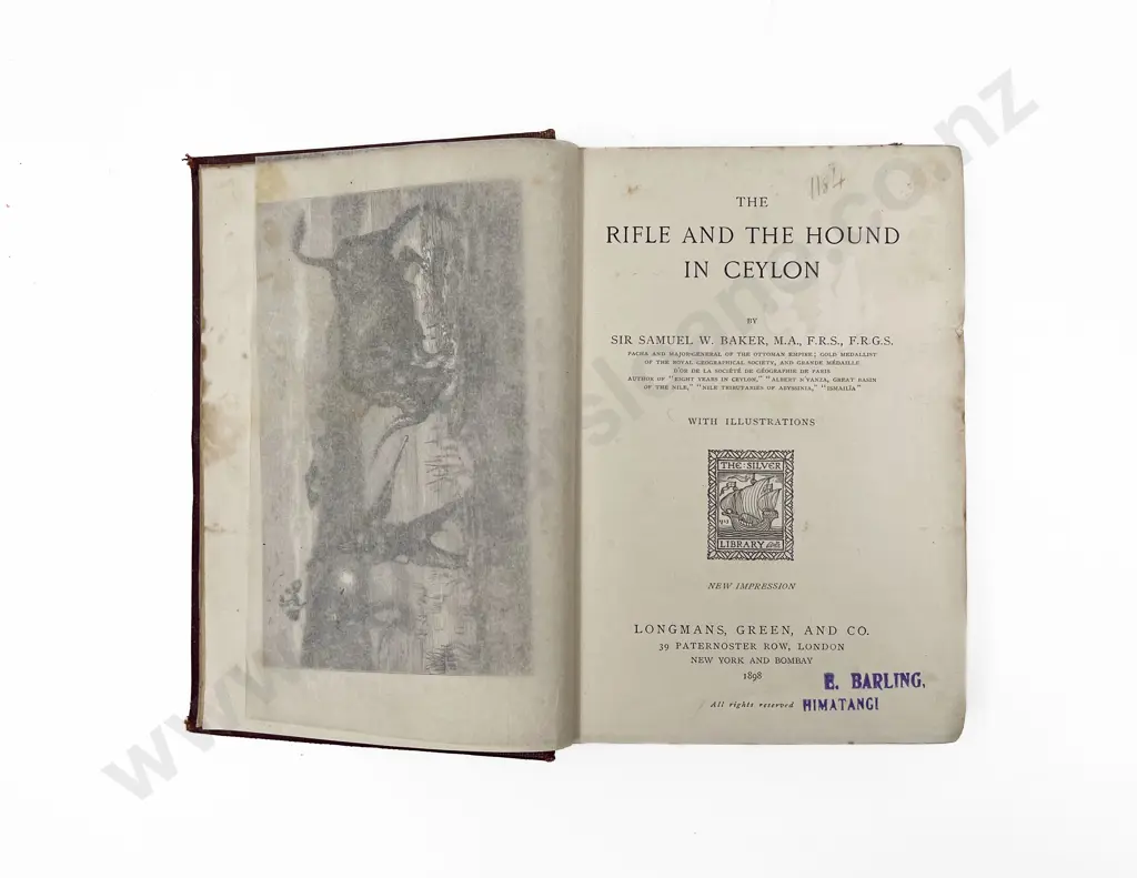2 Vintage Volumes On Hunting In Ceylon Image 1++