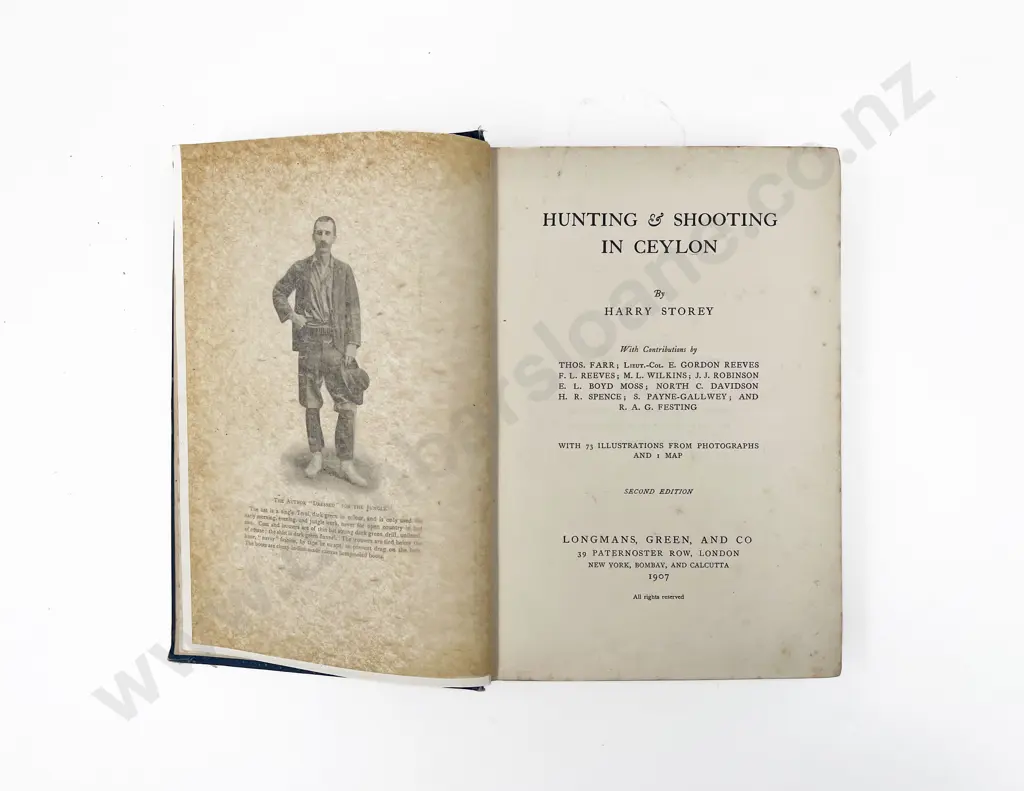 2 Vintage Volumes On Hunting In Ceylon Image 1++