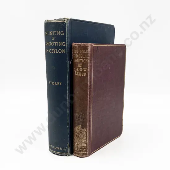 2 Vintage Volumes On Hunting In Ceylon