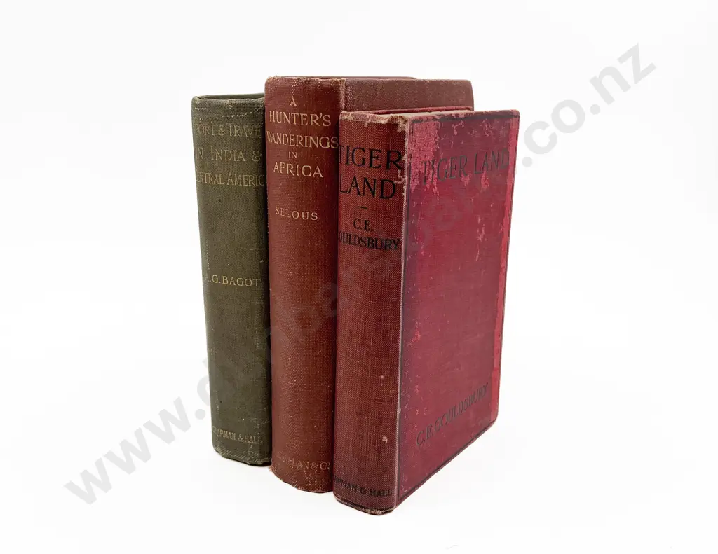3 Vintage Sporting Books - India & Africa Image 1++