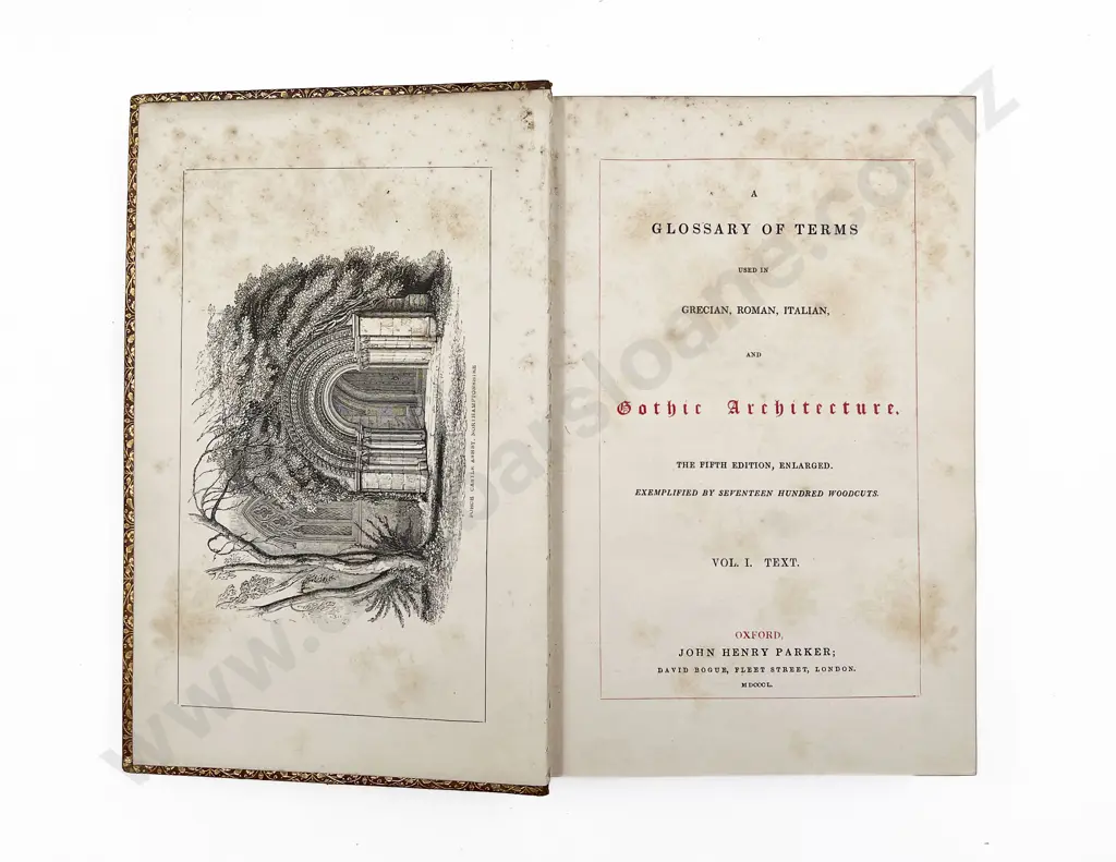 Parker, John Henry (Compiler) A Glossary of Terms Used in Grecian, Roman, Italian and Gothic Architecture (3 Vols) Image 1++